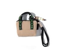 2 mini portamonete eleganti e custodia for auricolari - tela rosa dopaammina con cinturino for il trasporto(Khaki)