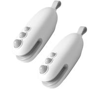 2 mini sigillanti per sacchetti, 2 in 1, ricaricabili tramite USB, sigillanti e taglierini, portatili, per alimenti, con retro in metallo, per riporre snack, cucina, viaggi, colore: bianco crema