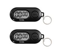 2 mini timer digitale - versione suoneria, cronometro versione muta, timer con anello portachiavi e schermo, timer da cucina, timer per bambini, timer digitale, cucina, studio, esercizio