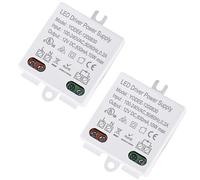 2 mini trasformatore LED da 12 V/DC 10 W, trasformatore da 100 - 240 V a DC, tensione costante, driver di alimentazione per luci e strisce, piccolo e piatto, senza requisiti di carico minimi