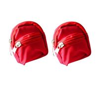 2 mini zaini rossi per la scuola, per casa delle bambole, accessorio per la scuola in scala 1/6, decorazione per casa delle bambole, modello di mini borsa per la scuola, accessori per casa delle