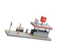 2. miniatura metropolitana stazione ferroviaria set 1/64 modello misura layout treno accessorio per hobbisti hobbisti stazione ferroviaria artigianale