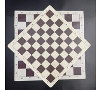 2 Misure 43cm/16,9 pollici e 50cm/19,7 pollici Scacchiera portatile e arrotolabile in PU marrone, accessori per il gioco degli scacchi internazionale standard 43 cm,50 cmPoliuretano