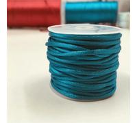 2 mm 10-225 metri/rotolo di cordoncino di raso con nodo cinese, corda di seta intrecciata, filo per macramè, braccialetti fai da te, perline, blu oceano 374-rotolo da 10 metri