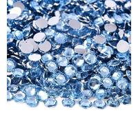 2 mm-6 mm rotondi non hotfix glitter Bling manicure strass argento resina flatback strass colla su perline nail art unghie gemme fai da te-zaffiro leggero-4,0 mm 2000 pezzi