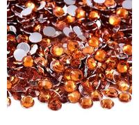2 mm-6 mm rotondi non hotfix glitter Bling manicure strass argento resina flatback strass colla su perline nail art unghie gemme fai da te-arancione-4,0 mm 2000 pezzi