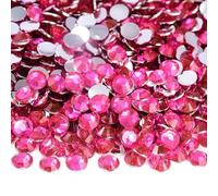 2 mm-6 mm rotondi non hotfix glitter Bling manicure strass argento resina flatback strass colla su perline nail art unghie gemme fai da te-lt rosa-4,0 mm 2000 pezzi