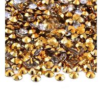 2 mm-6 mm rotondi non hotfix glitter Bling manicure strass argento resina flatback strass colla su perline nail art unghie gemme fai da te-miniera d'oro-4,0 mm 2000 pezzi