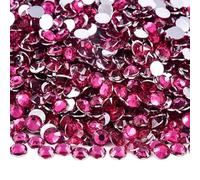 2 mm-6 mm rotondi non hotfix glitter Bling manicure strass argento resina flatback strass colla su perline nail art gemme per unghie fai da te-dk rosa-4,0 mm 2000 pezzi