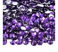 2 mm-6 mm rotondi non hotfix glitter Bling manicure strass argento resina flatback strass colla su perline nail art unghie gemme fai da te-Dk ametista-4,0 mm 2000 pezzi