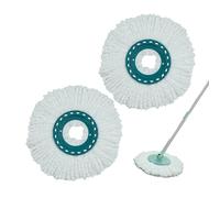 2 mocio in microfibra di ricambio compatibile, testa di ricambio per Clean Twist Disc Mop Ergo, Mop Systèmes mop testa di ricambio molto assorbente, adatto per tutti i tipi di terreno