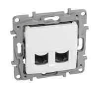 2 MODULI BIANCO PRESA COMPUTER 2X UAE 8 CAT.6 NILOE 764574