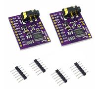 2 moduli decoder CJMCU-5102 I2S DAC a 32 bit per Arduino e RPi | Frequenza di campionamento di 384 kHz, 2VRMS Line-Out, regolatore LDO a basso rumore, con pinne, audio Hi-Res su presa jack