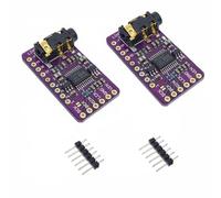 2 moduli decoder PCM5102 I2S DAC a 32 bit per Arduino e RPi | Frequenza di campionamento di 384 kHz, 2VRMS Line-Out, regolatore LDO a basso rumore, con pinne, audio Hi-Res su presa jack