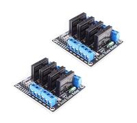 2 moduli relay a 4 canali 5 V DC Solid State Relay compatibile con Arduino e Raspberry Pi, Low Level Trigger Power Switch Board