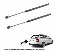 2 MOLLE A GAS PISTONI PISTONCINI PORTELLONE BAGAGLI AUDI A4 AVANT (8E5,B6) 2001