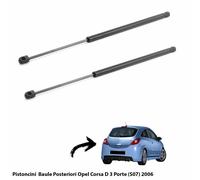 2 MOLLE A GAS PISTONI PISTONCINI PORTELONE BAGAGLI OPEL CORSA D (S07) 2006