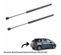 2 MOLLE A GAS PISTONI PISTONCINI PORTELONE BAGAGLI CITROEN C4 PICASSO (UD) 2007