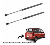 2 MOLLE A GAS PISTONI PISTONCINI PORTELONE BAGAGLI FIAT MULTIPLA (186) 1999