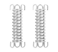 2 molle ammortizzanti in acciaio inossidabile, resistenti molle per altalena per portico e corda per tenda, fibbia a molla per amaca, sacco da boxe, guinzaglio per cani, campeggio e uso all'aperto