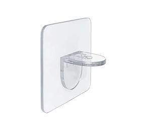 2 mollette adesive per scaffali, autoadesive, a forma di L, per mobili, armadi, armadi, scaffali, non c'è bisogno di forare appendiabiti