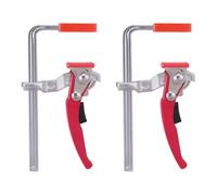 2 morsetti a leva, 16 x 6 cm, Quick Release Track Saw Guide Rail Clamp for Woodworking, T-track Wood Mlamps for MFT Table & Guide Rail System DIY Projects |Auto-Aligning Design