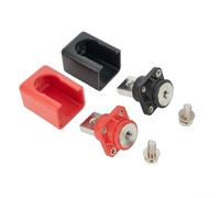 2 morsetti di collegamento per batteria al litio in ottone, 300 A/400 A, terminali in rame ad alta corrente, per armadio IP67 V0, ignifugo rosso/nero M10, montaggio (400 A)
