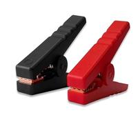 2 morsetti for batteria da 100 A, a coccodrillo isolati for impieghi gravosi 90 mm for progetti elettrici for auto(Rot)