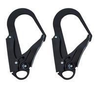 2 moschettoni di bloccaggio da 25 KN per arrampicata, robusti ganci a scatto con grande apertura, per applicazioni di salvataggio, rappelling, sartiame