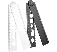 2 multiuso in plastica pieghevole righello righello strumento misurazione della geometria per tecnico tecnico righello misurazione portatile