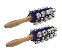 2 Musical Percussion Bells Wood Hands Hands Sleigh Bells 21 Campanelli Strumenti A Percussione Stick Shaker Christmas Hand Bells Musical Percussion Bells Bells