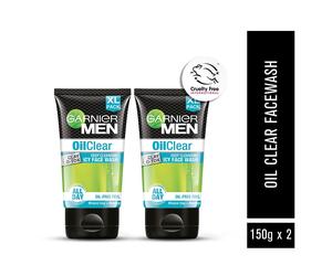 2 n. Garnier Oil Clear Facewash - Oil Control pulizia profonda per uomo - 150...
