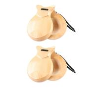 2 nacchere da ballo flamenco con corda battacchio a mano strumento musicale Orff