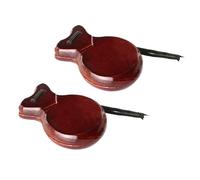 2 nacchere tradizionali per flamenco, strumenti a percussione spagnola per principianti, colore rosso (marrone)