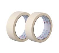 2 nastri per artisti, 50 m x 25 mm, nastro di carta rimovibile, per disegno, arte, pittura ad acquerello, cornice di tela, facile da incollare e dipingere (bianco)