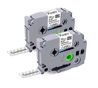 2 nastri trasparenti TZe-131, 12 mm, compatibili con Brother P-touch, nastro trasparente da 12 mm, TZ Tape 12 mm, 0.47 TZe131 per PT- H110 H100LB H105 1010 H107 1000 1005 1280