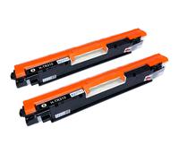 Go Inks Cartucce di toner laser per HP LaserJet Pro 100 color MFP M175nw – 2 Nero