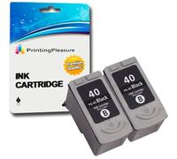 2 NERO Cartucce d'inchiostro compatibili per Canon Pixma iP1600 iP1800 iP1900 iP2200 iP2600 MP140 MP150 MP160 MP170 MP190 MP210 MP450 MP460 MX300 MX310 | Sostituzione per PG-40 (PG40)
