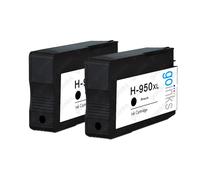 2 Nero Cartucce d'inchiostro rimpiazzare HP 950Bk (HP950XL) non-OEM