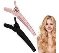 2 nuove mollette antiscivolo per frangia a forma di otto, mollette rosa e nere per radici di capelli ricci, strumenti per dare volume alle radici, strumento altamente efficace per una frangia