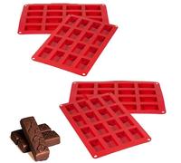 [2 o 4] STAMPI SILICONE PER DOLCI FORMATO 16 CIOCCOLATINI ROSSO 30,5x18x1 RO018