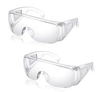 2 occhiali protettivi per costruzione, laboratorio, chimica, trasparenti, anti-spruzzo, antigraffio, antipolvere, per occhi, protezione completa, adatti per edilizia, laboratorio all'aperto