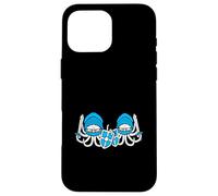 2 Octopus Knight Medioevo Guerrieri Combattenti Spada Scudo Custodia per iPhone 16 Pro Max