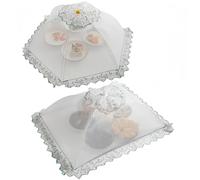 2 ombrelli di copertura pop-up di alta qualità, riutilizzabili e pieghevoli per picnic, mosche e zanzare