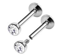 2 orecchini Marilyn Monroe in acciaio inox, 1,2 mm, 16 g