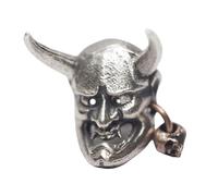 2 orecchini mistici ispirati a Oni con bordo liscio design irritante resistente Kirsite gioielli per il corpo unisex regalo unico teschio mandala orecchini, Misura unica, come descritto, come