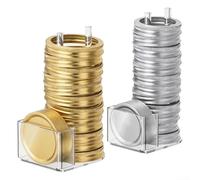 2 organizer per coperchi a bocca larga e a bocca normale, con design a doppio scomparto per massimizzare lo spazio dell'armadio (A)