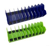 2 organizer per pinze con layout a 10 slot e base in gomma antiscivolo per l'ottimizzazione del cassetto degli attrezzi (verde giallo)