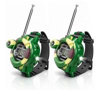 2 Orologio Digitale per Bambini 7 in 1 Walkie-Talkie per Bambini | Orologio da Polso Walkie Talkie con Interfono Lente d'Ingrandimento Bussola Riflettore Luce Notturna Scomparto Segreto