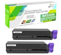 2 Pacchetti 45807106 Cartucce Toner Compatibili B412 B432 B512 MB472 MB492 MB562 Nero 7000 Pagine Alta Capacità per Oki Okidata Stampante B412DN B432DN B512DN MB472W MB472DNW MB492DN MB562W MB562DNW